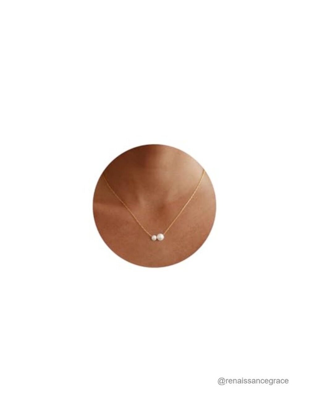 Pearl Necklace 18K Gold Plated Dainty Choker Women Trendy Jewelry Gift